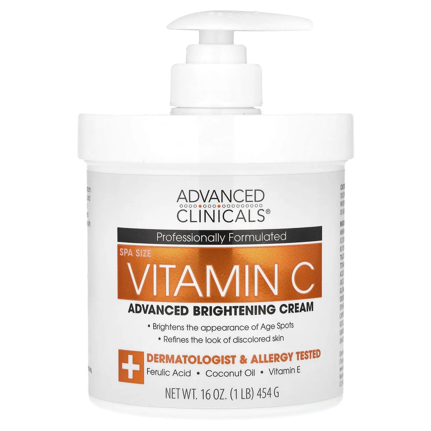 Advanced Clinicals - Crème à la vitamine C - 454g SkinGard