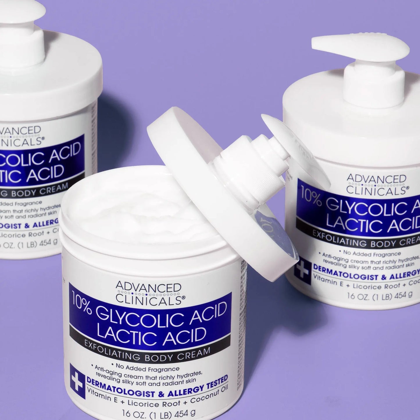 Advanced Clinicals – Crème Exfoliante 10% d’Acide Glycolique & Lactique SkinGard