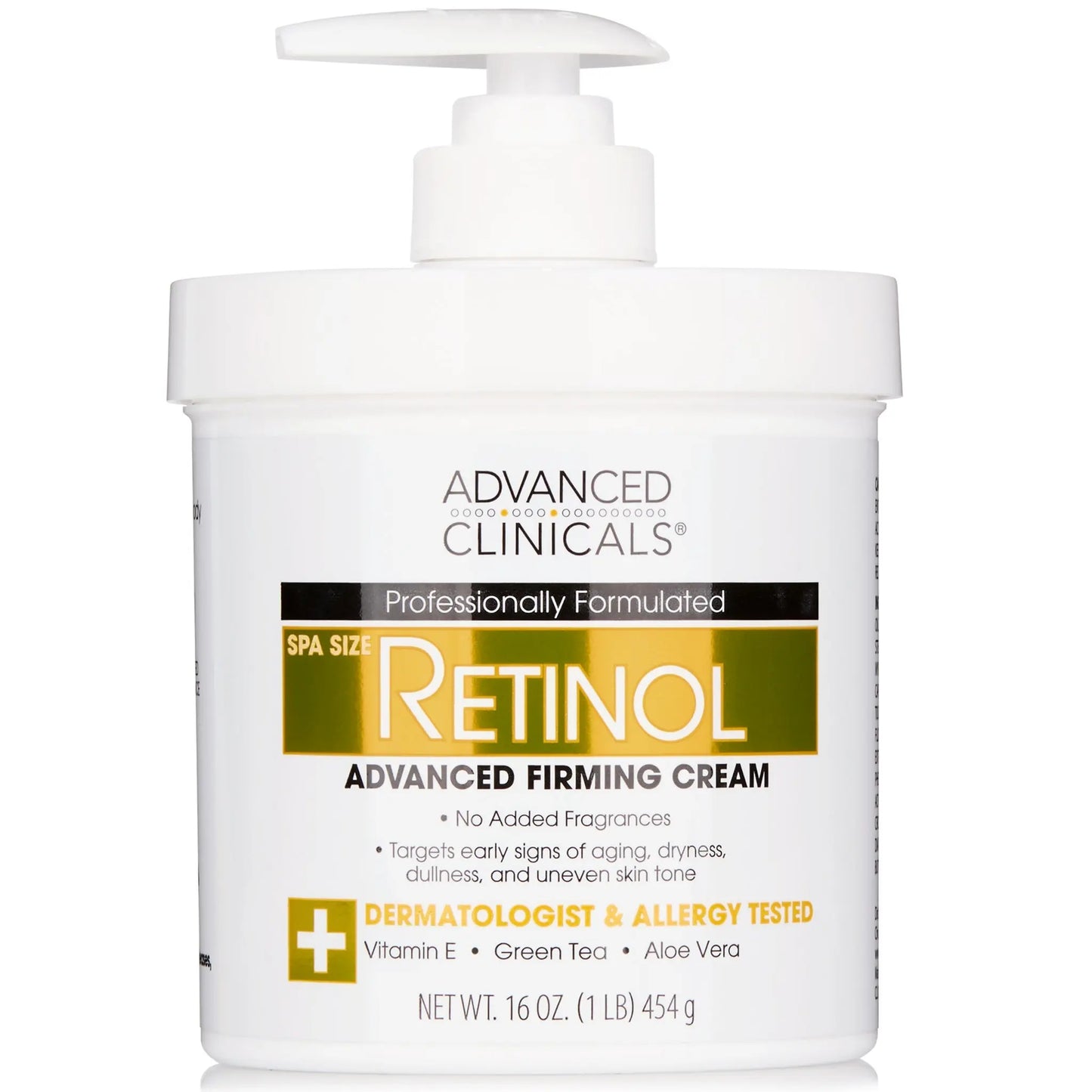 Advanced Clinicals – Crème Raffermissante au Rétinol - 454g SkinGard