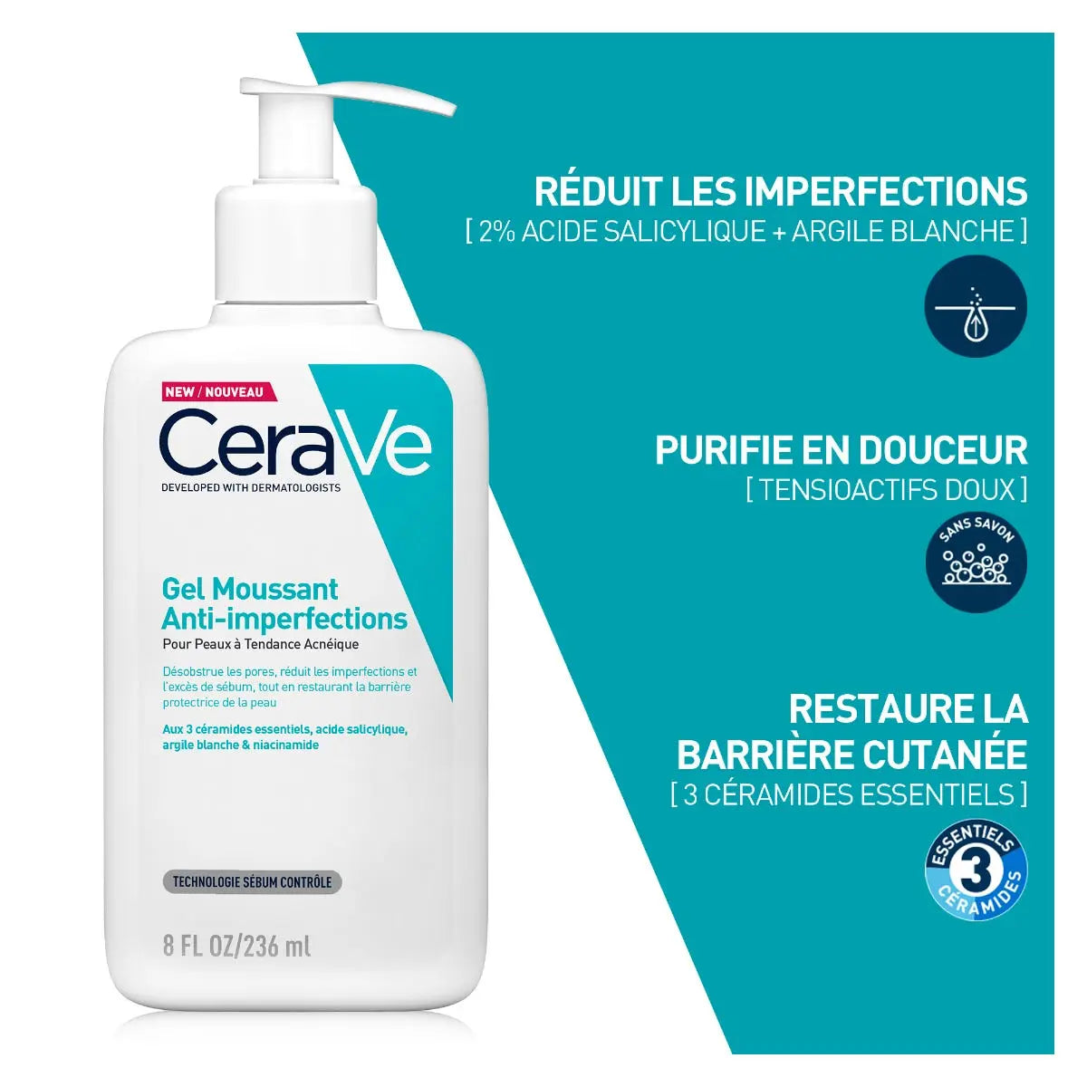 Cerave - Gel Moussant Anti-Imperfections - 236ml SkinGard