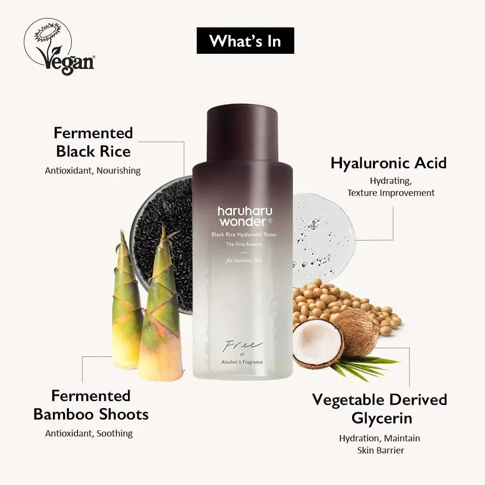 Haruharu Wonder - Toner Hyaluronique Riz Noir - Sans Parfum - 150ml SkinGard
