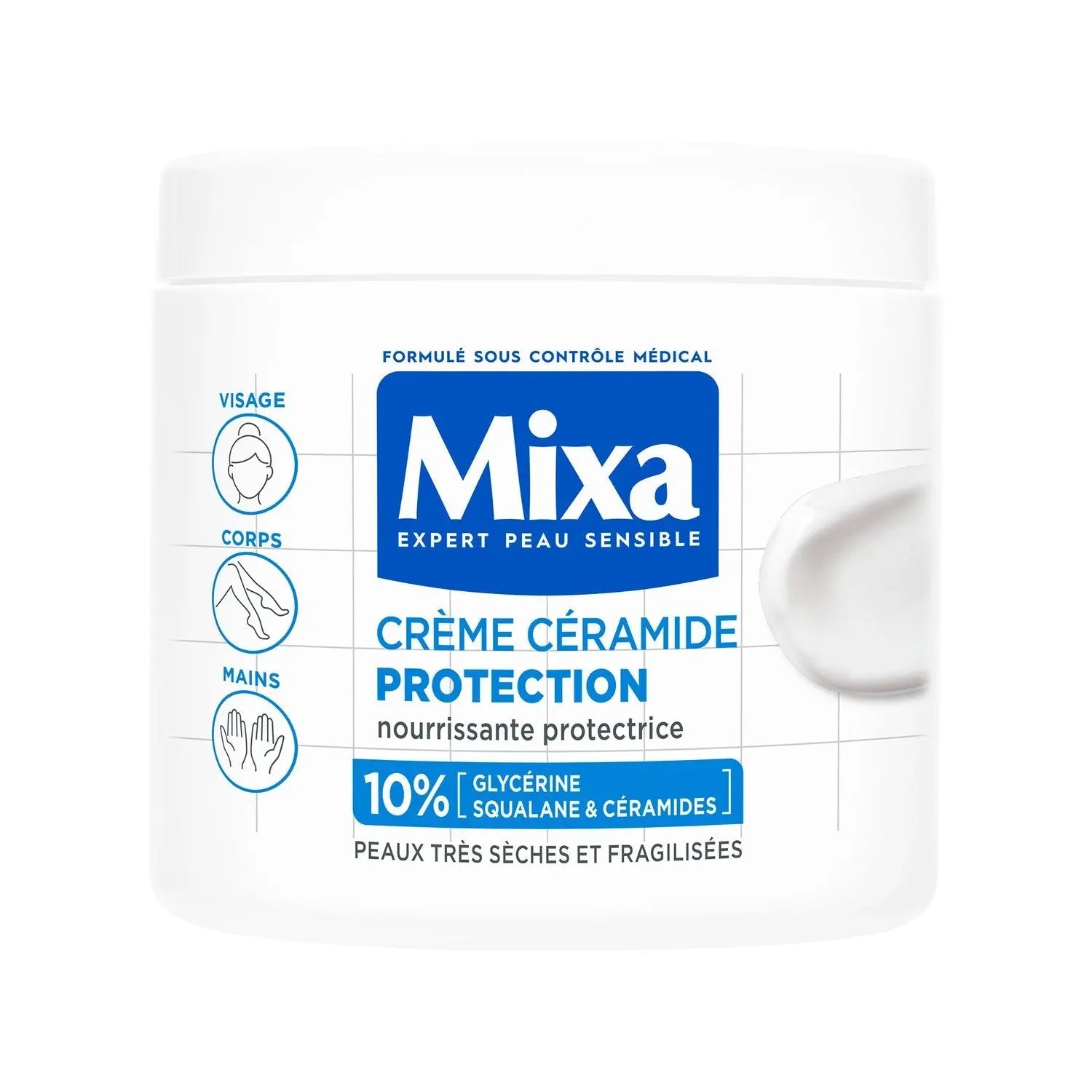 Mixa – Crème Hydratante & Fortifiante aux Céramides - 400ml SkinGard